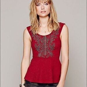 Free People Wallflower Peplum Top